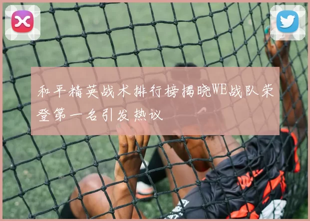和平精英战术排行榜揭晓WE战队荣登第一名引发热议